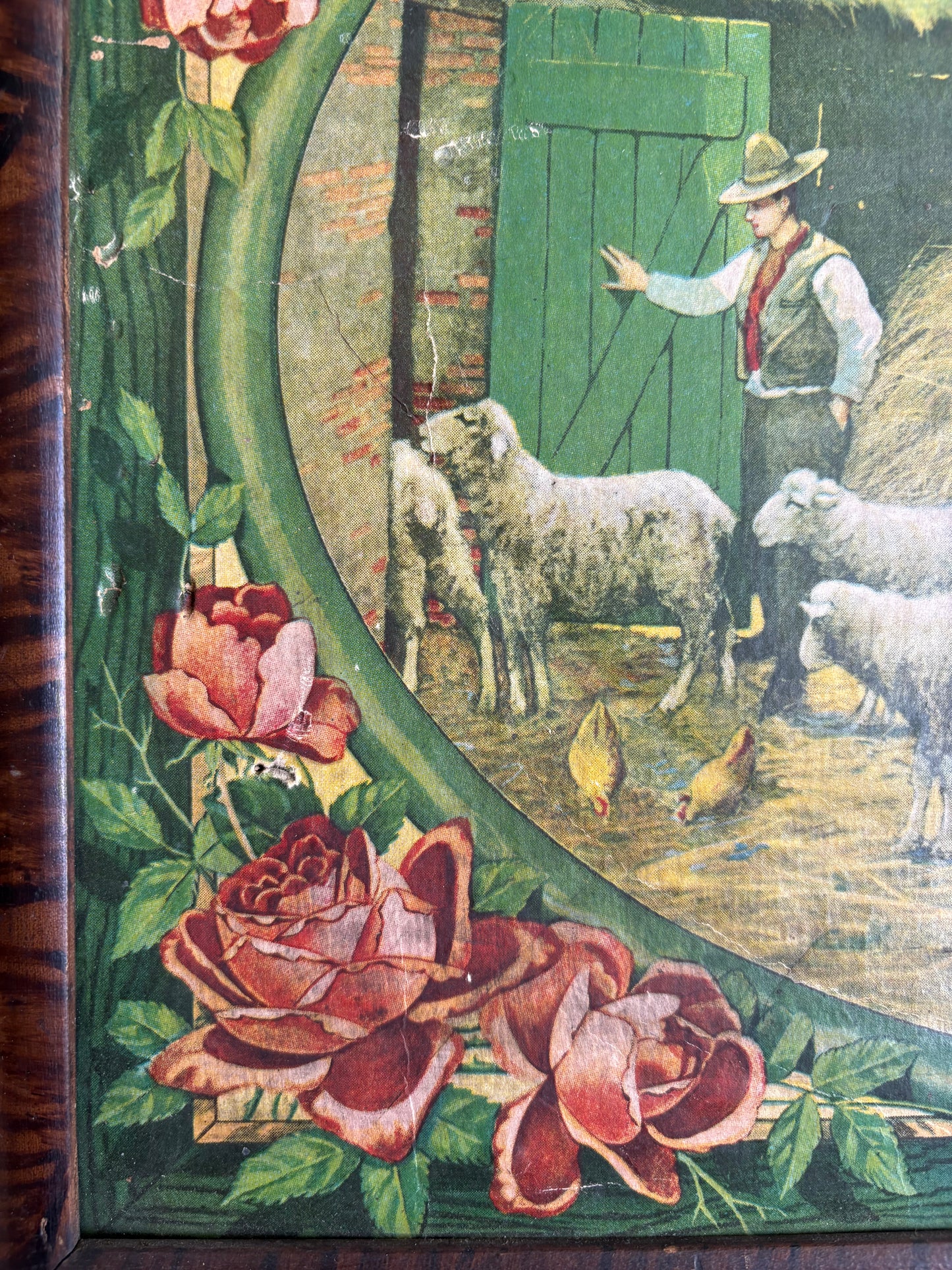 Farm Yard Art with Floral Border