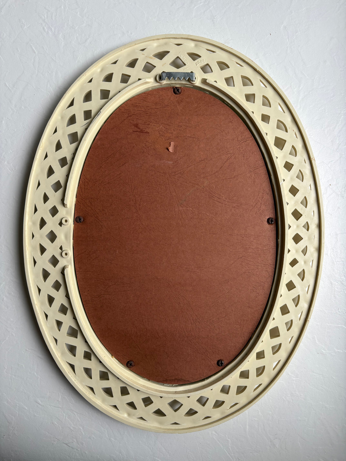 Pansy Art in White Lattice Frame