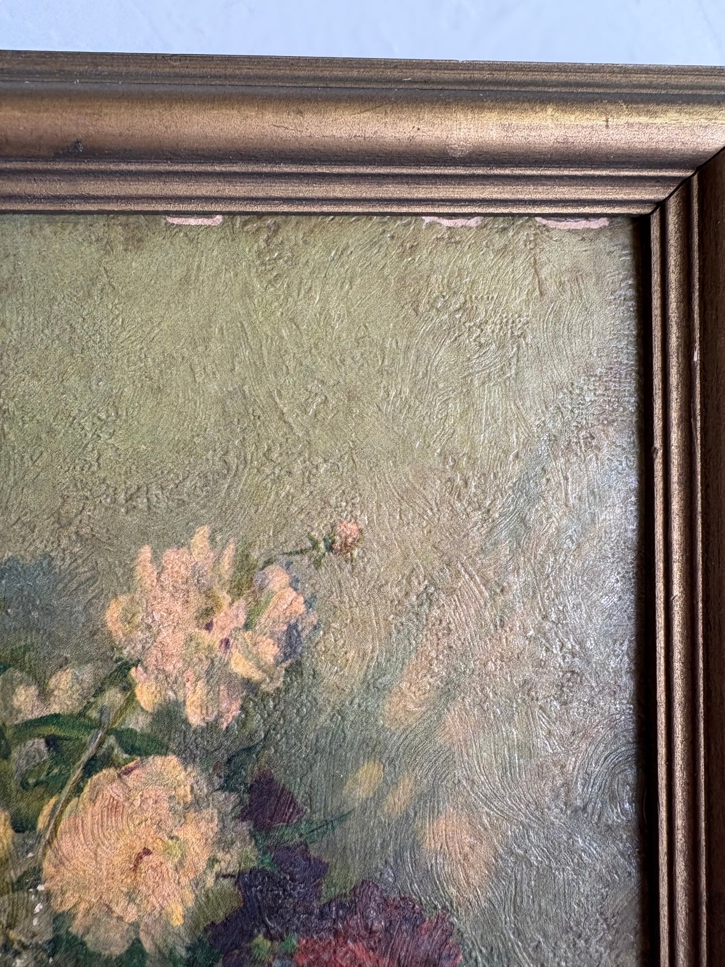 Framed Textured Floral Print