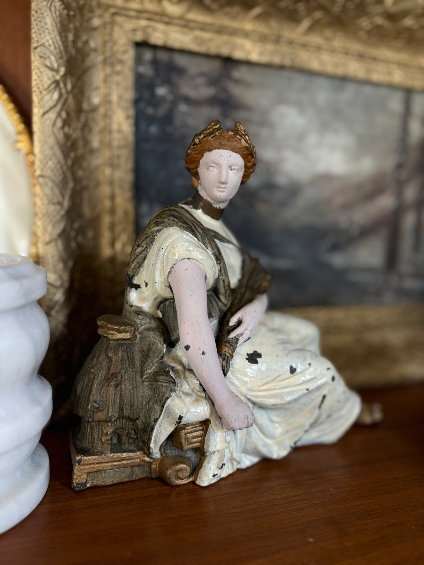 Woman with Laurel Wreath Statue