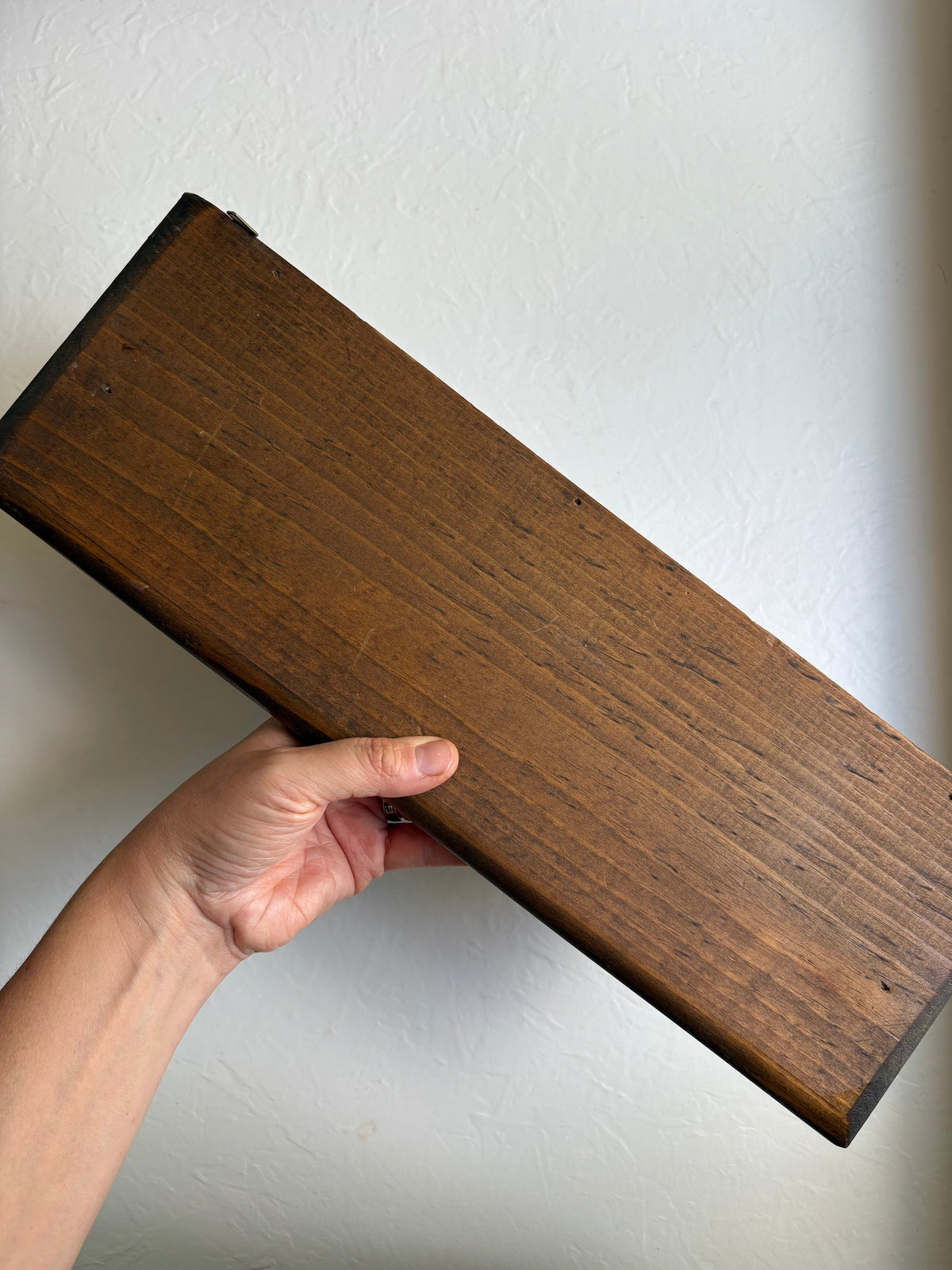 Wooden Peg and Ledge Shelf
