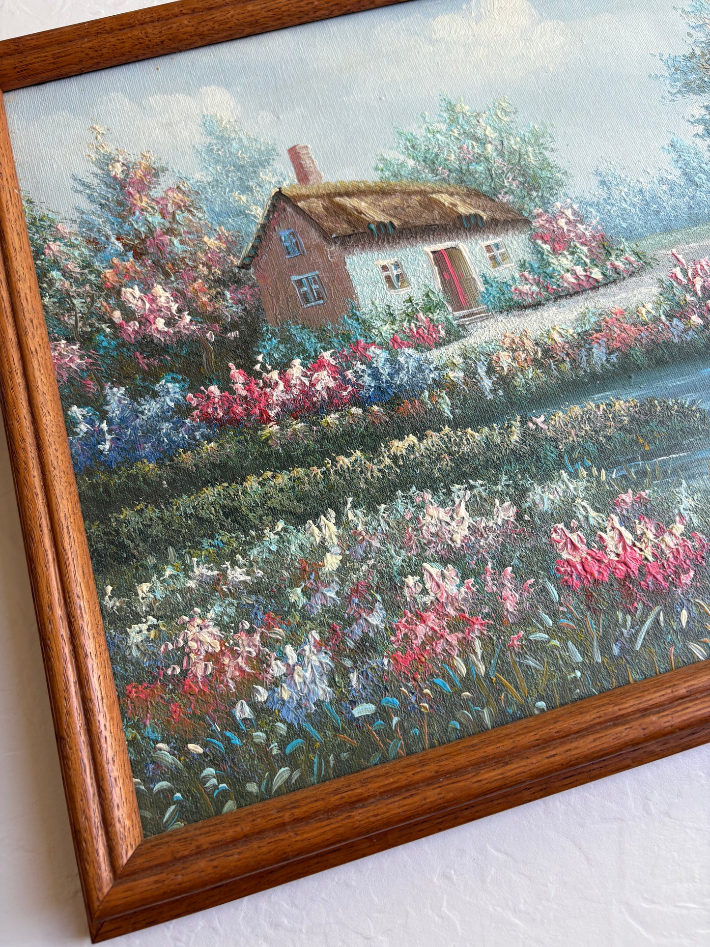 Original Signed Cottage Oil Painting