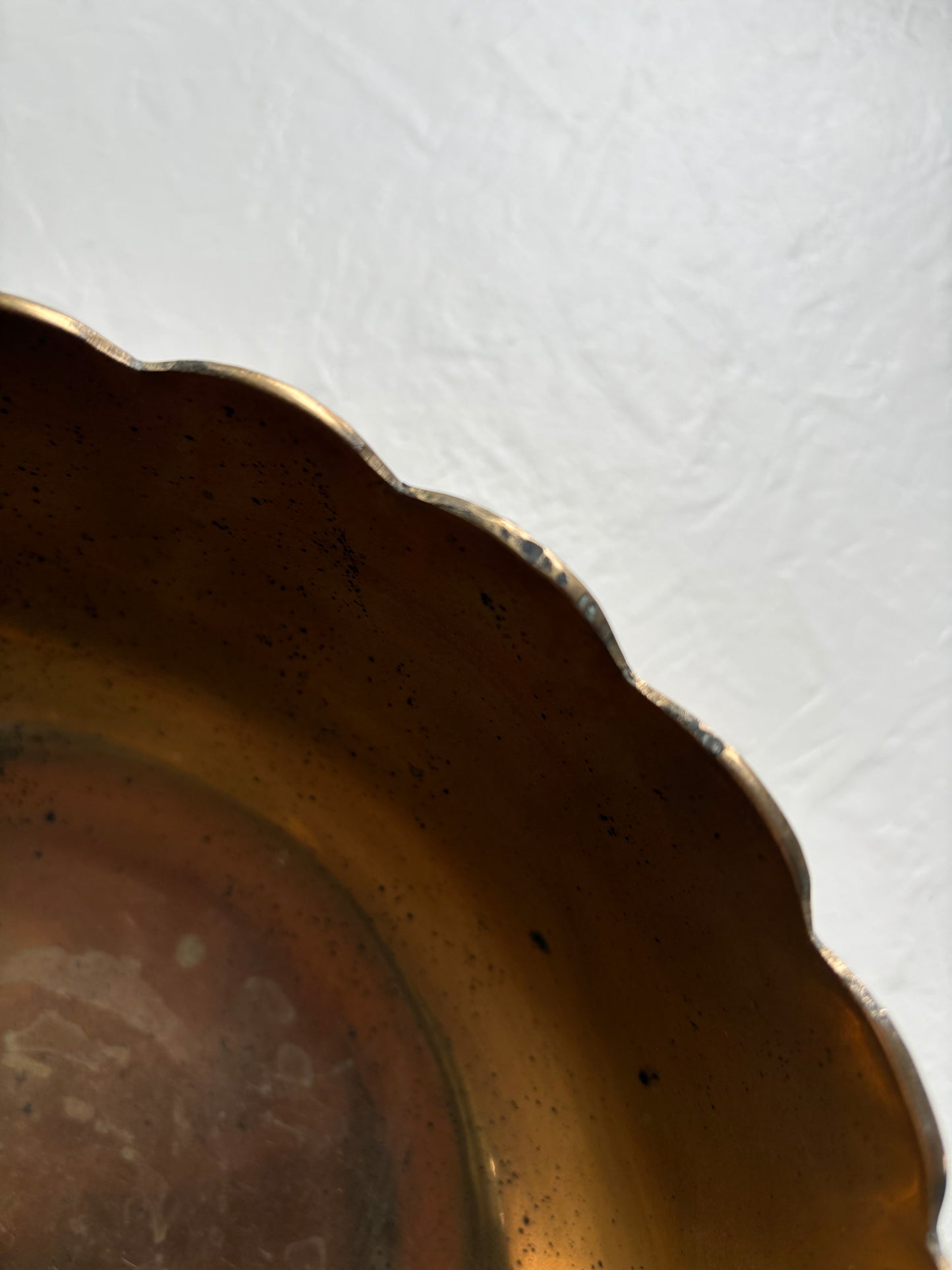 Scalloped Brass Bowl