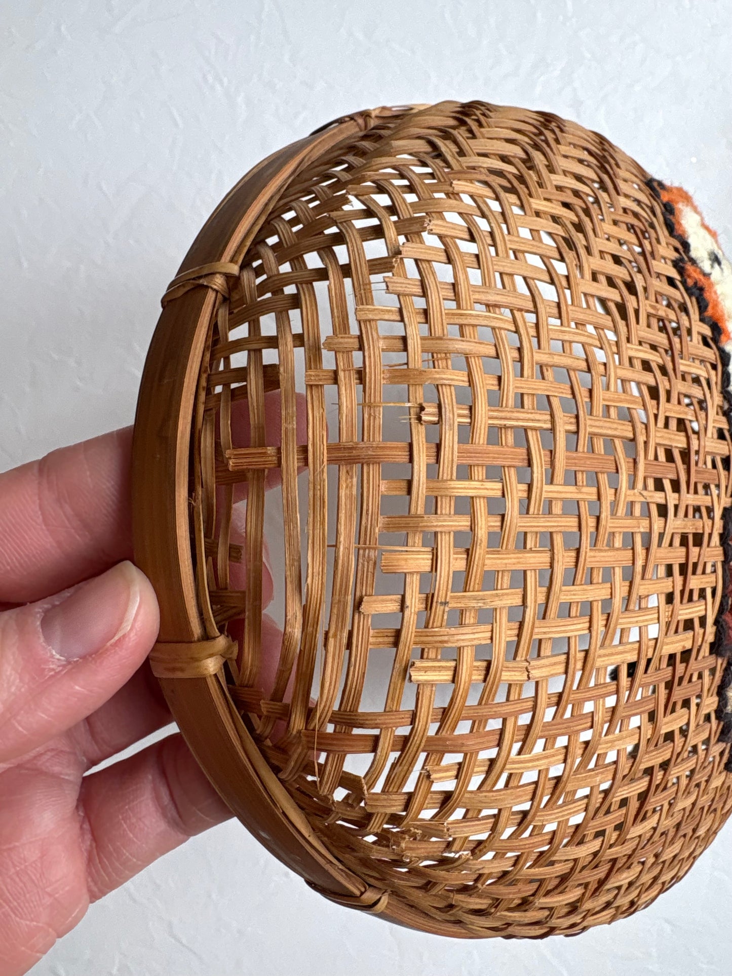 Cross-Stitch Hen Basket