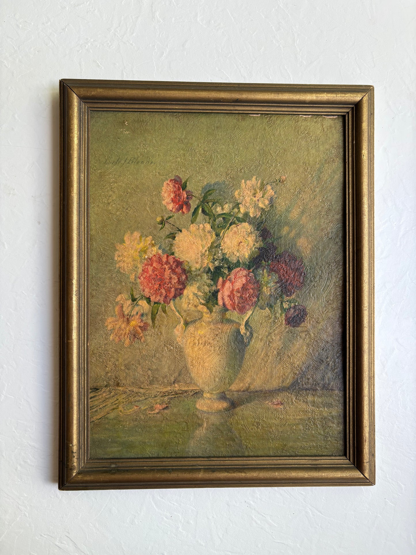 Framed Textured Floral Print