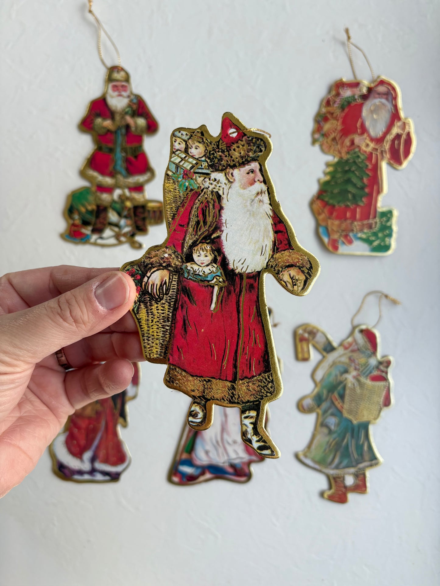 Die-cut Santa Ornaments