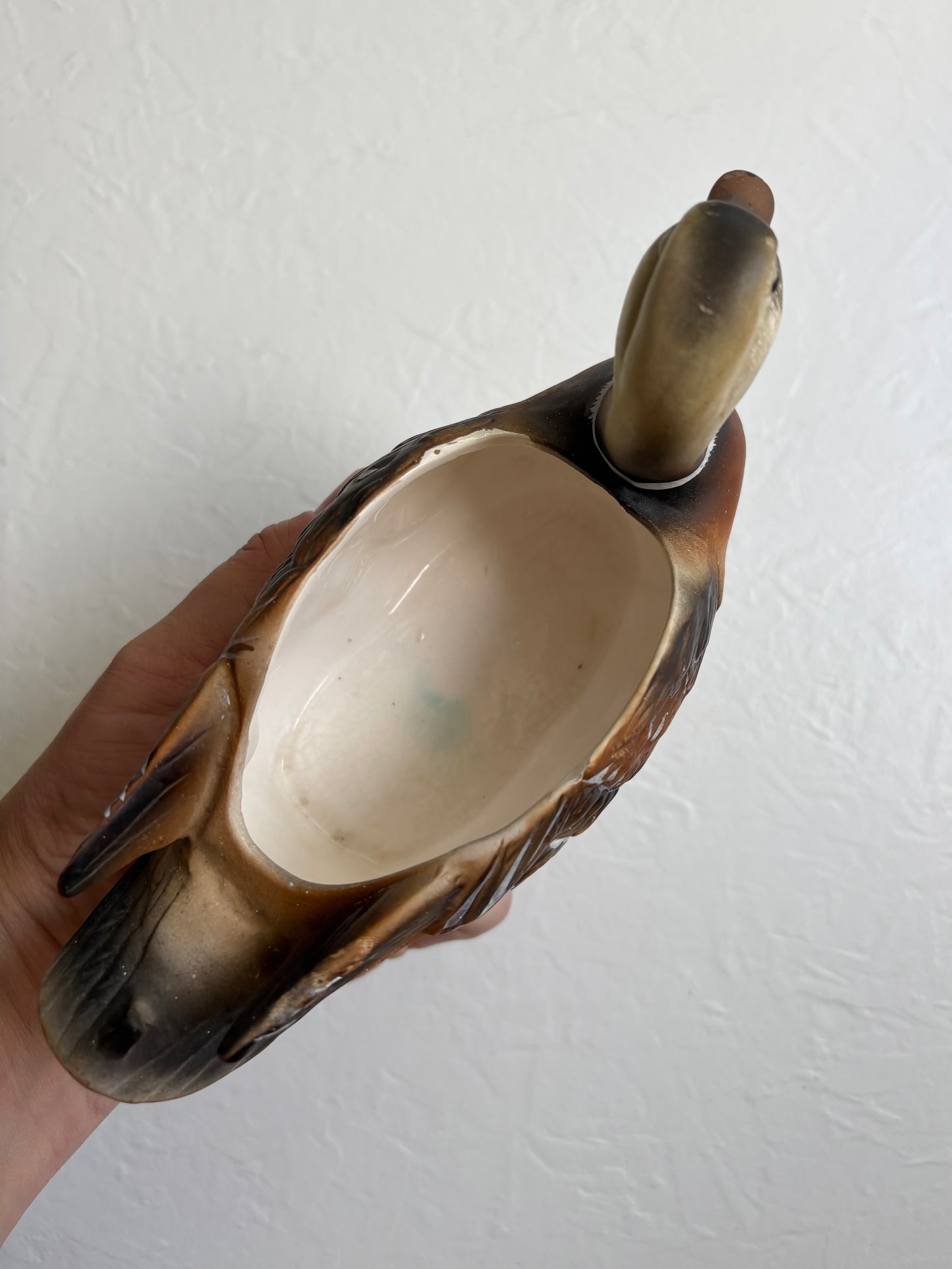 Hand-painted Duck Planter