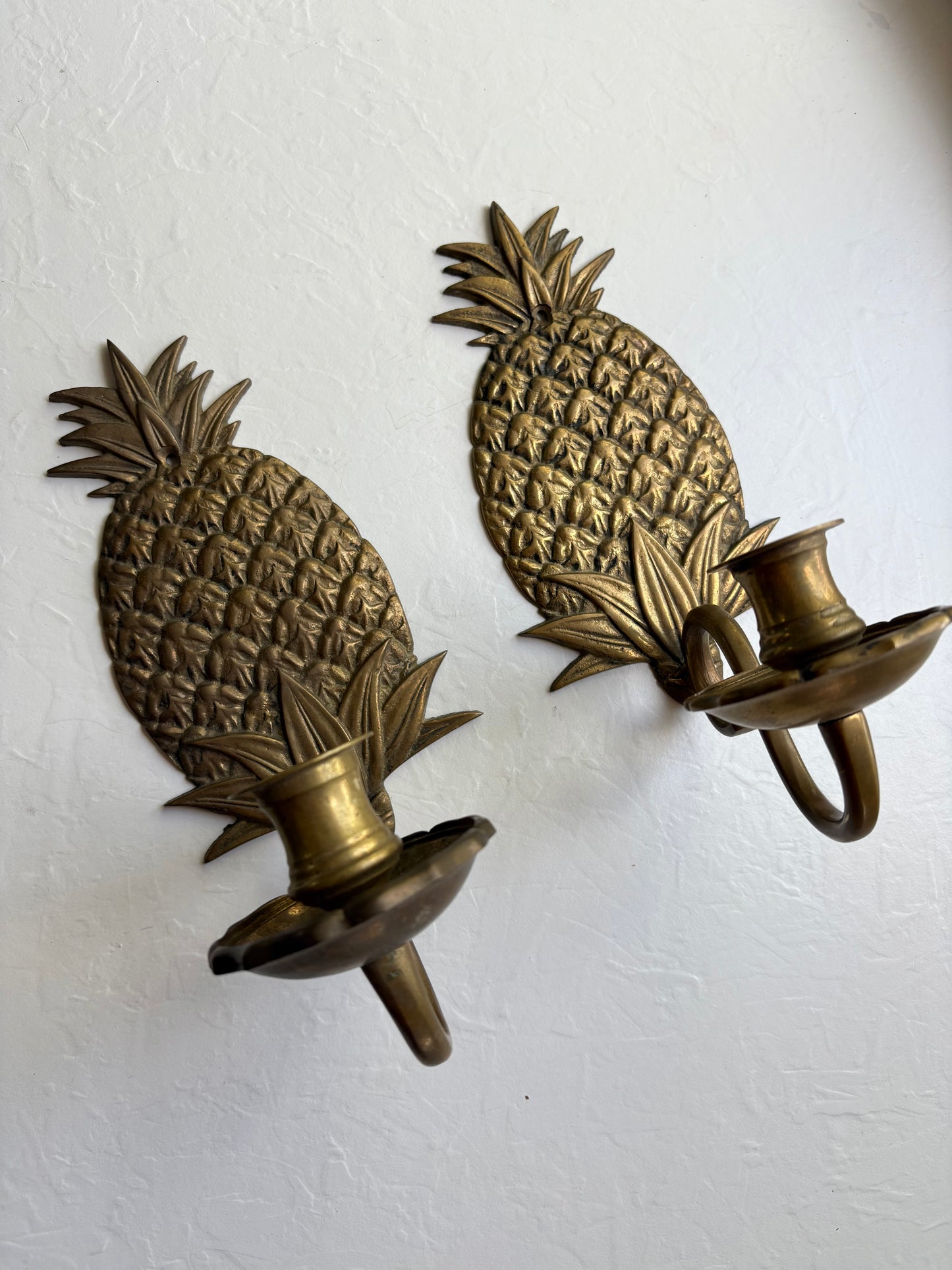 Brass Pineapple Sconces