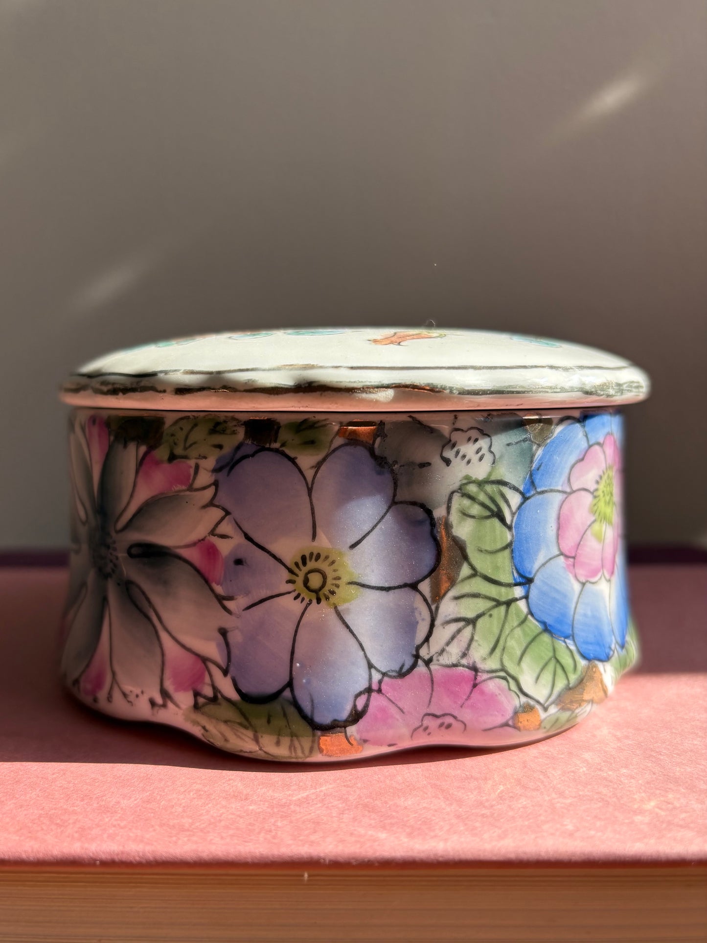 Hand-Painted Ceramic Trinket Box