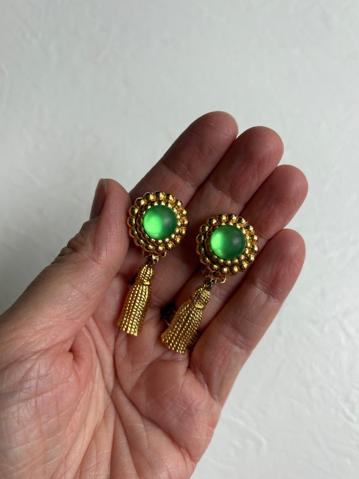 Gold-Tone Tassel Clip-On Earrings