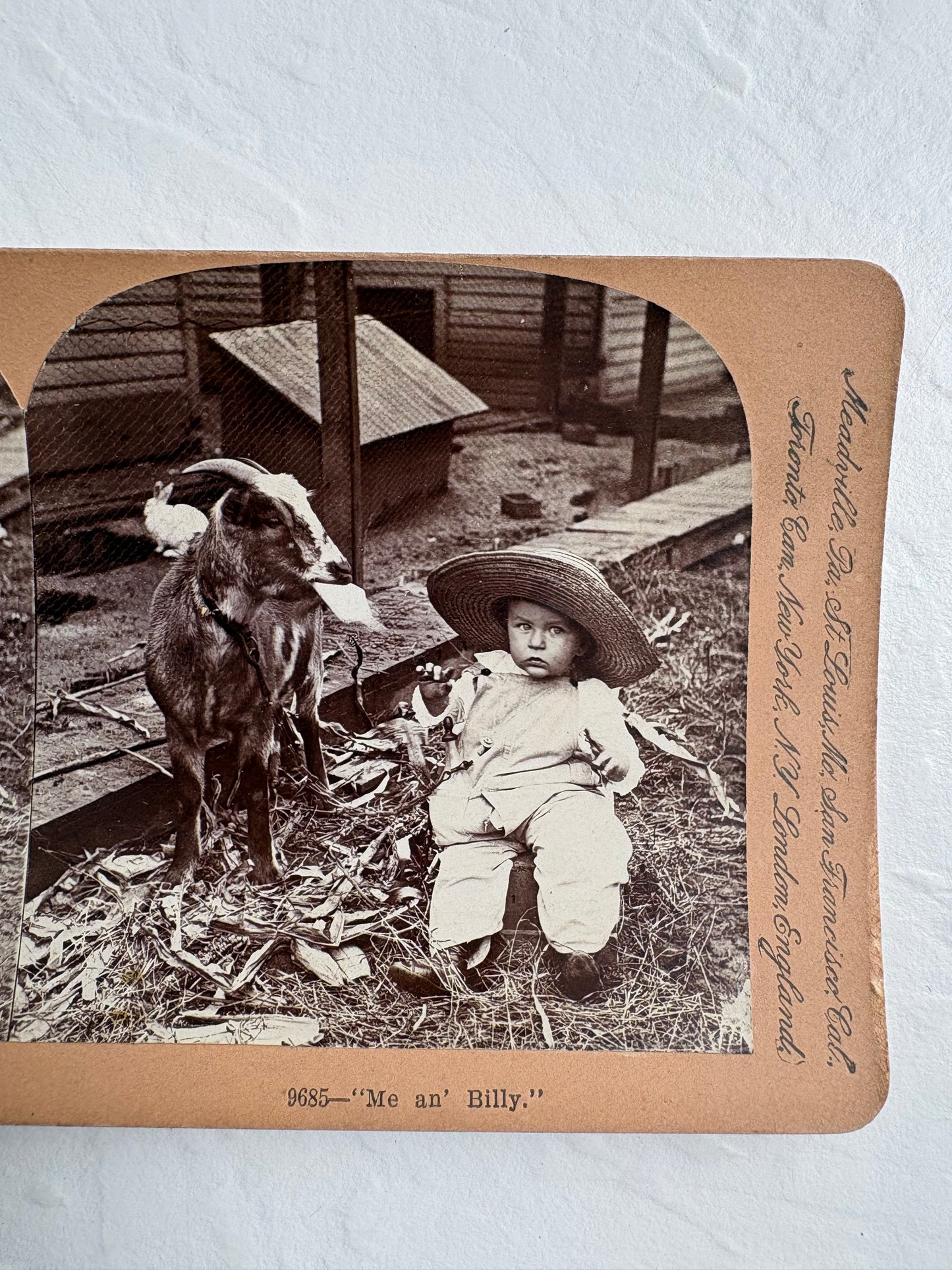 Stereoview Card “Me an’ Billy”