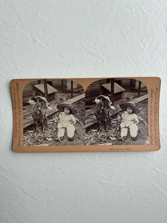 Stereoview Card “Me an’ Billy”