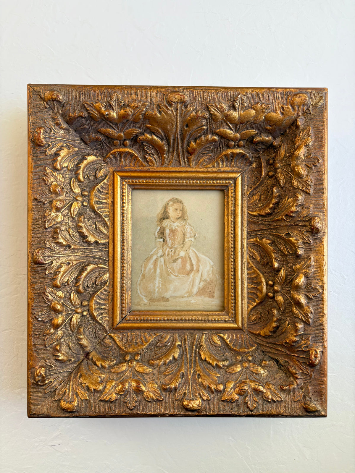 Portrait of a Young Girl in Gilded Frame