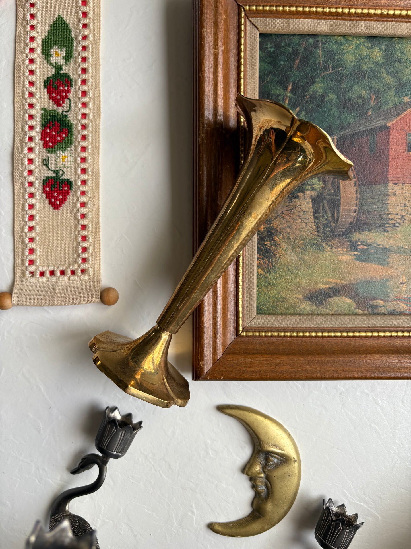 Brass Flower-Shaped Vase