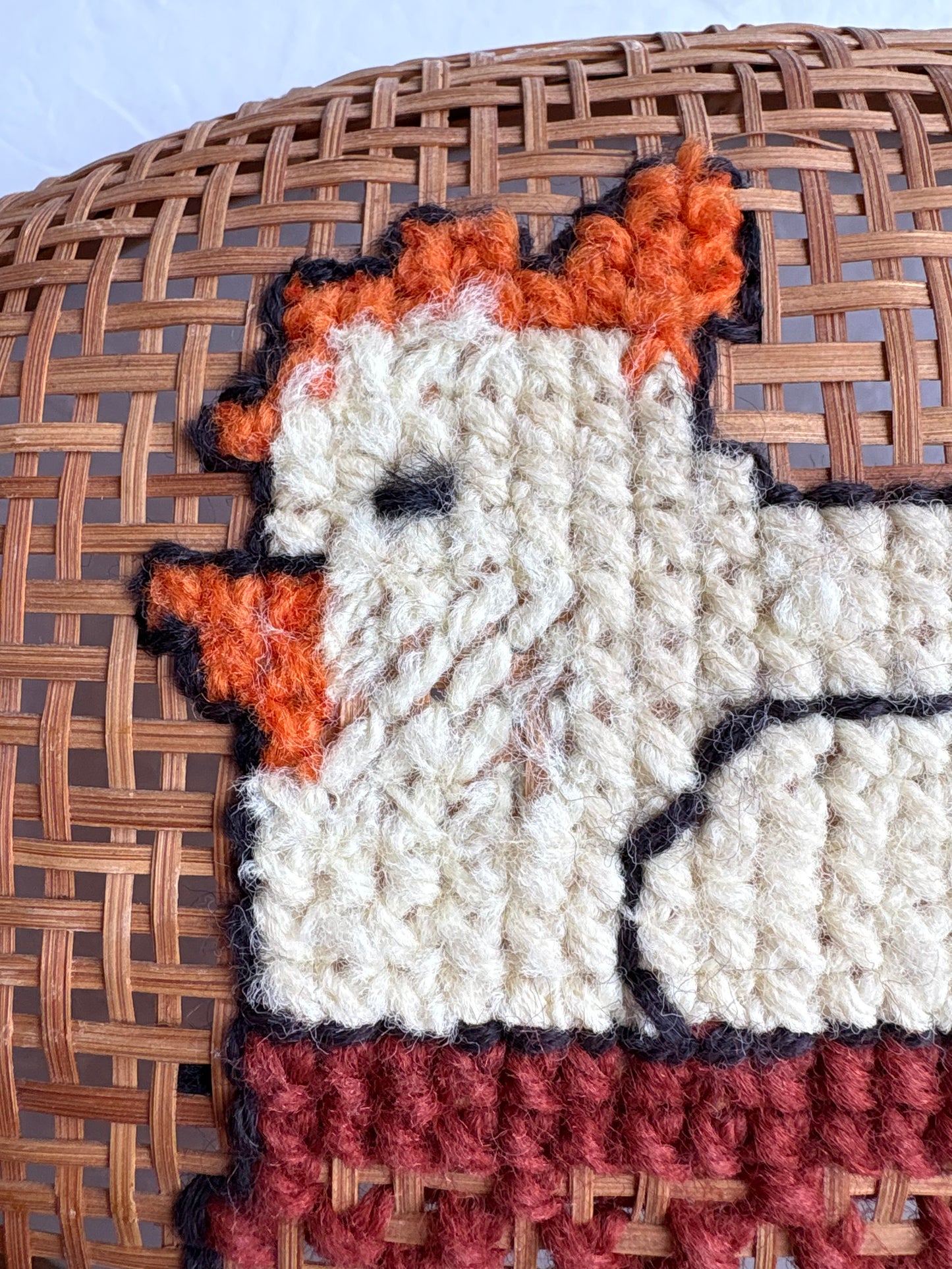 Cross-Stitch Hen Basket