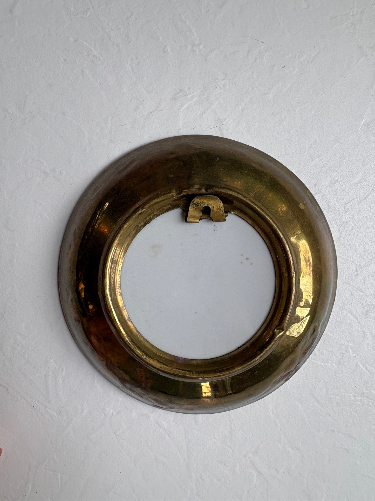 Tobacco Leaf Bowl Encased in Brass