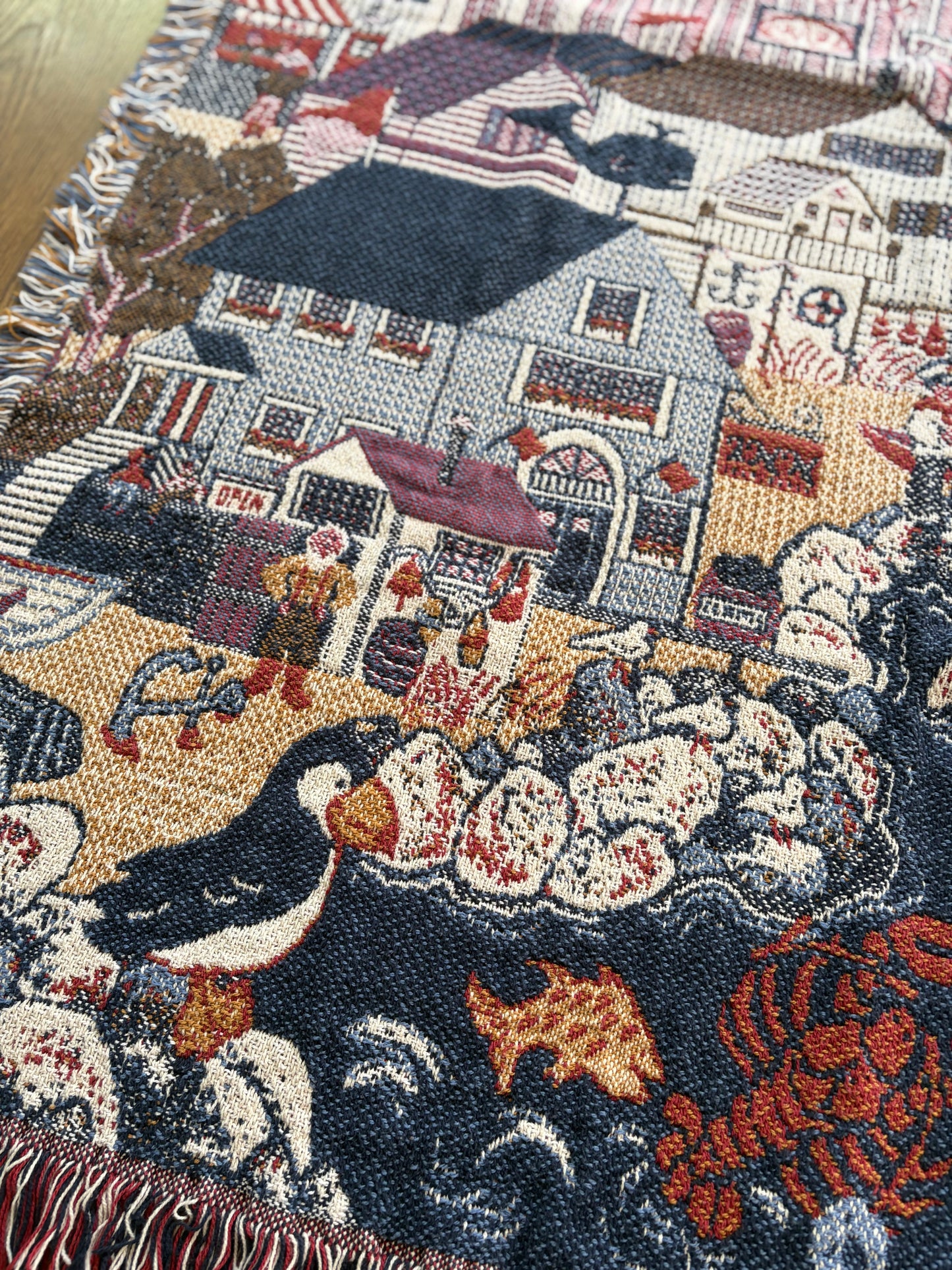 Woven Tapestry Throw Blanket Seaside