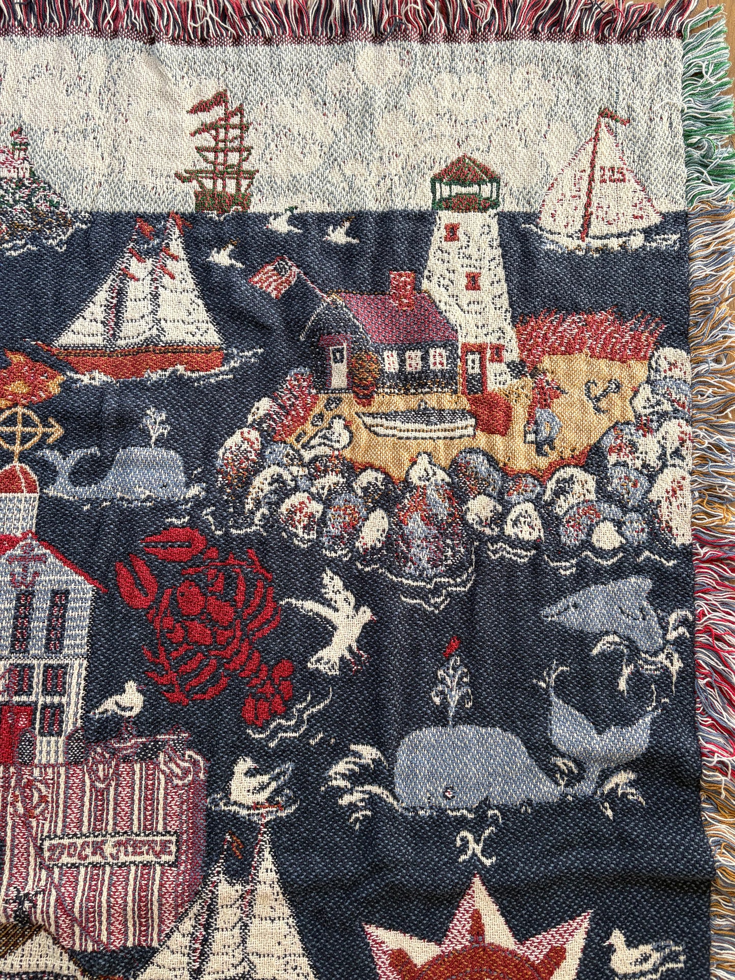 Woven Tapestry Throw Blanket Seaside
