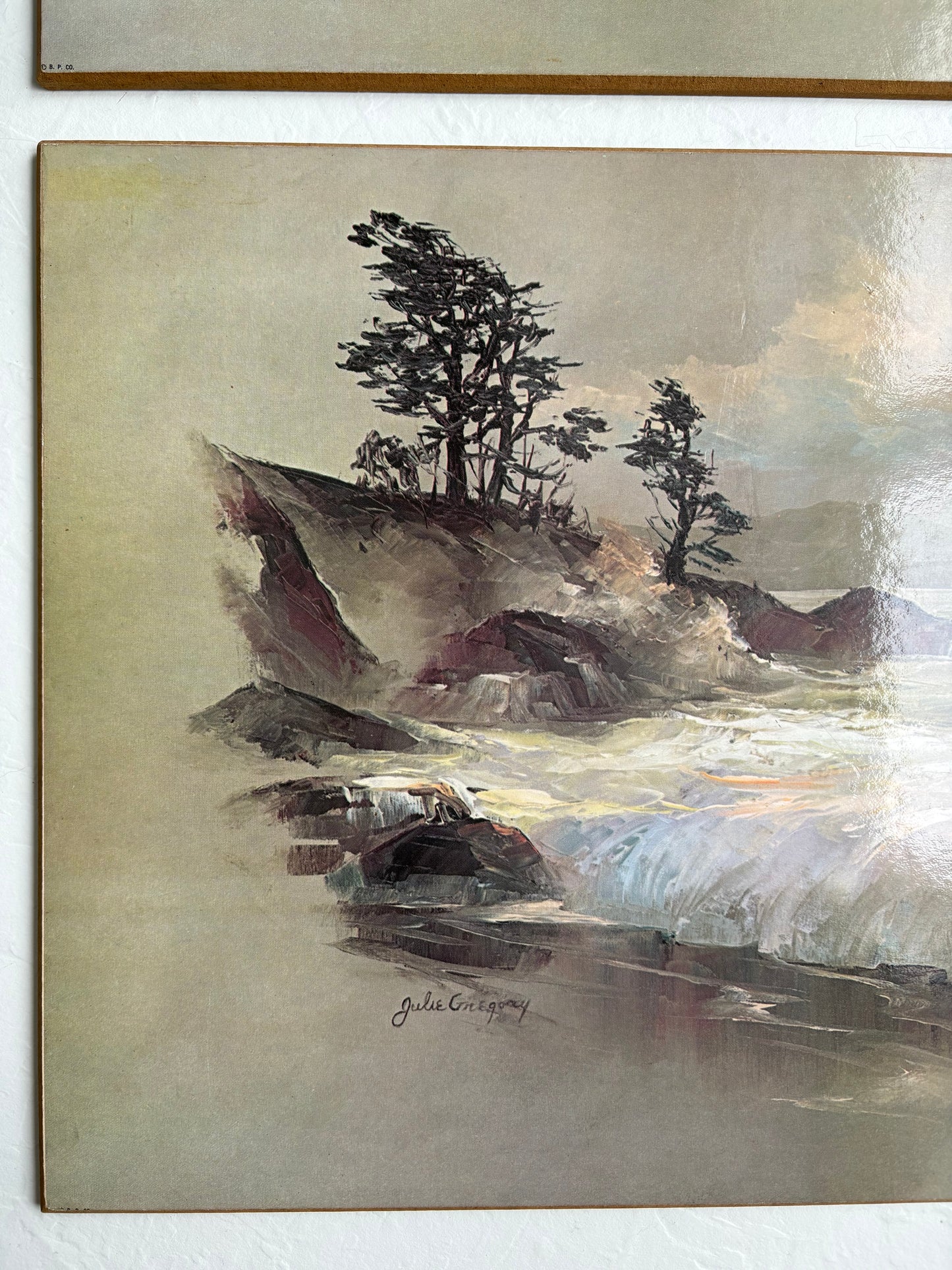 Coastal Ocean Scene by Julie Gregory Prints on Panel Board