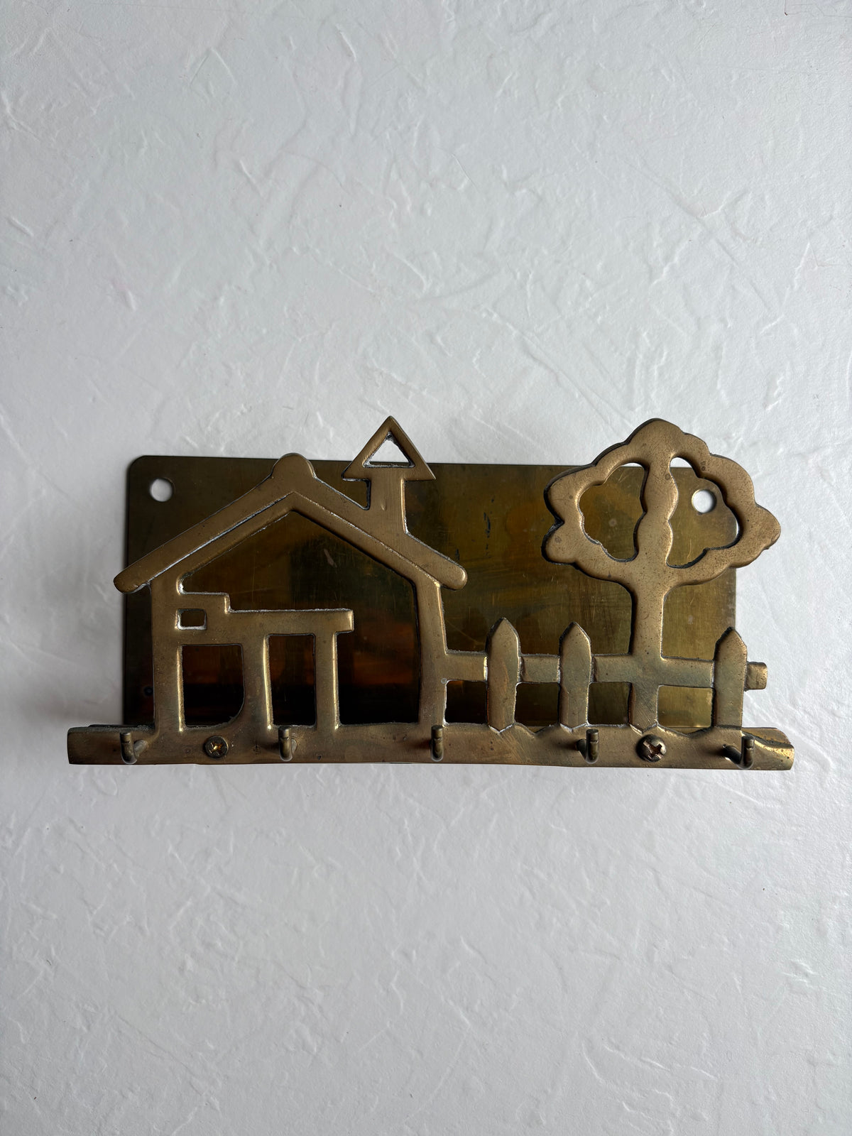 Brass Letter and Key Holder