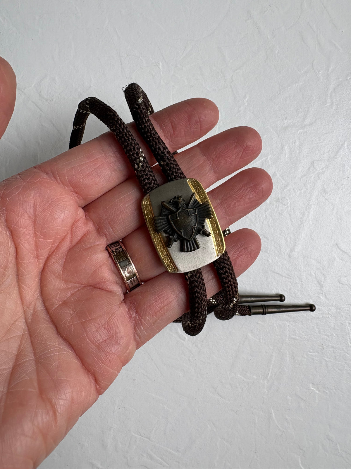 Eagle and Shield Bolo Tie