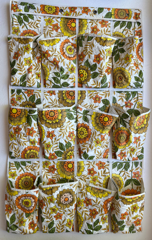 Floral Shoe Pocket Wall Organizer