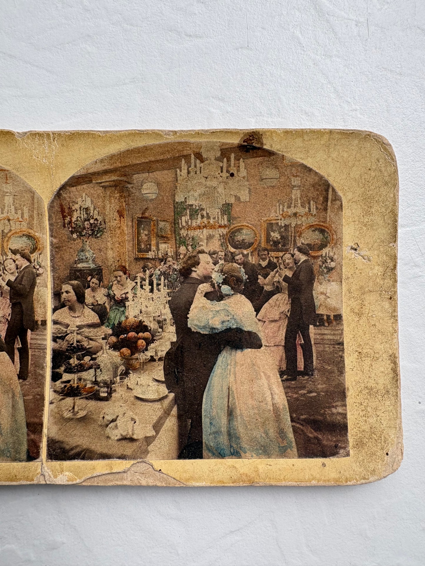 Stereoview Card Dancing Couple
