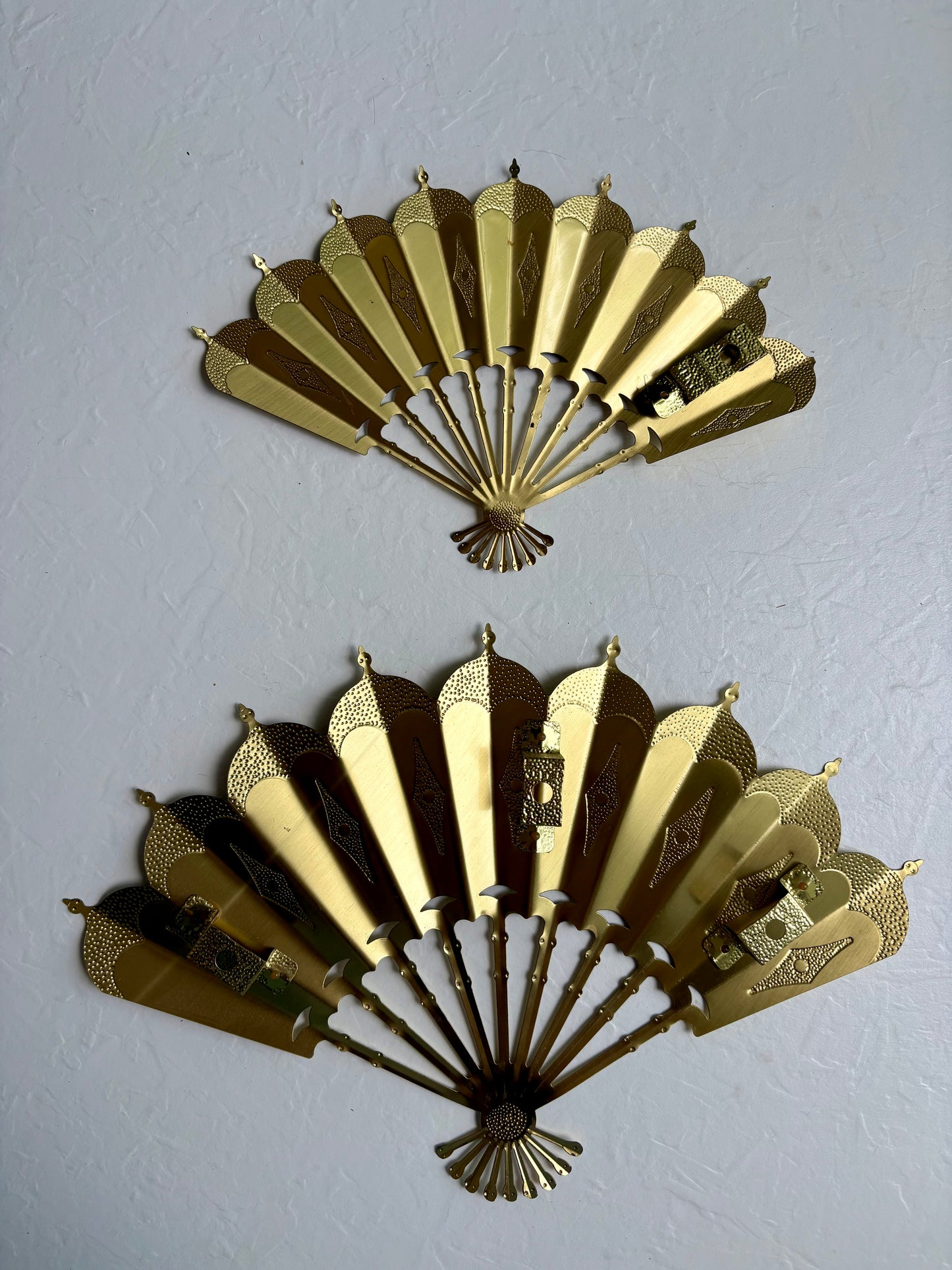 Gold-Tone Metal Wall Fans