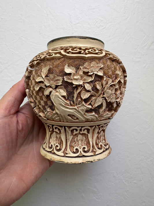 Carved Resin Vase