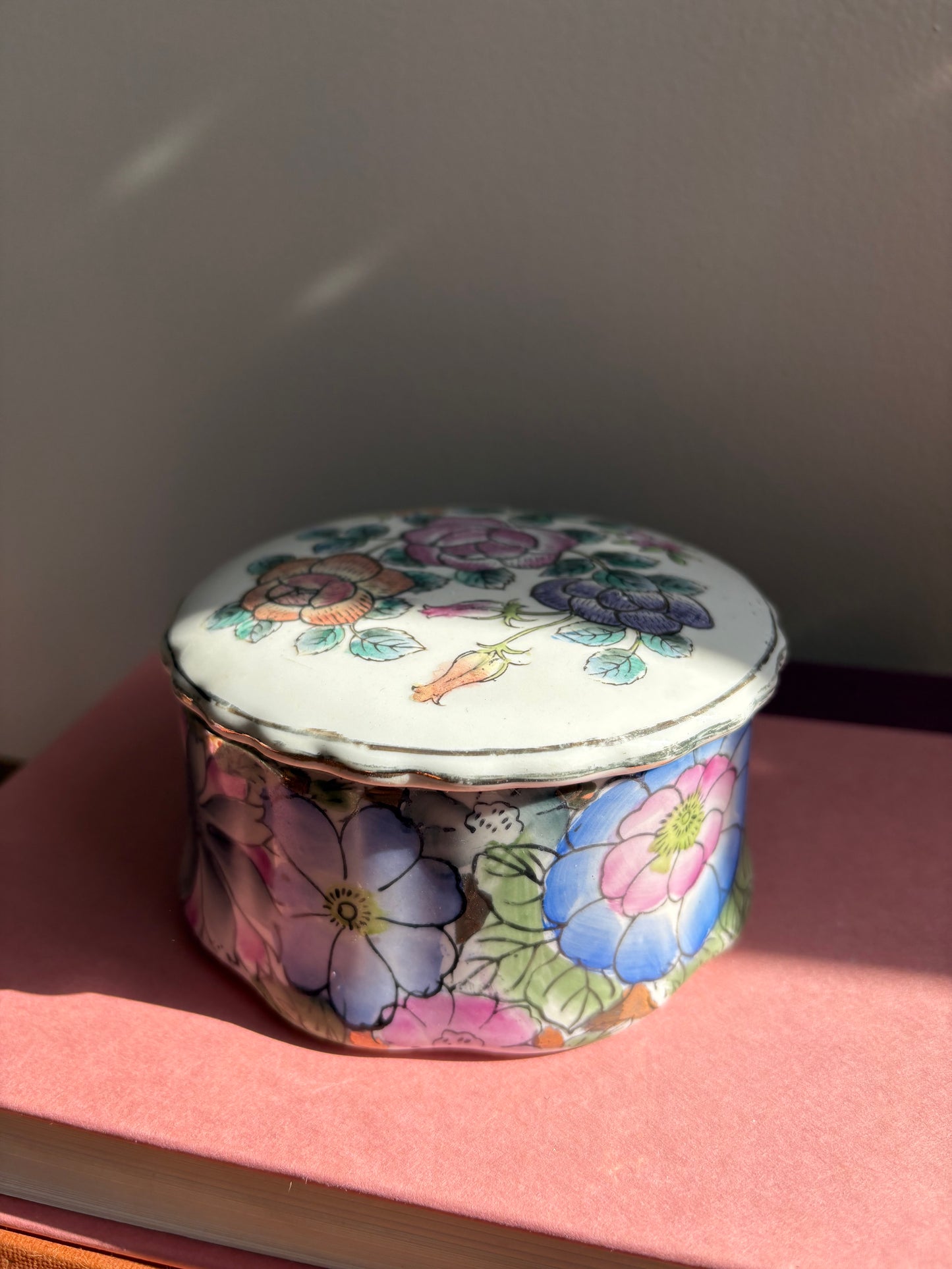 Hand-Painted Ceramic Trinket Box