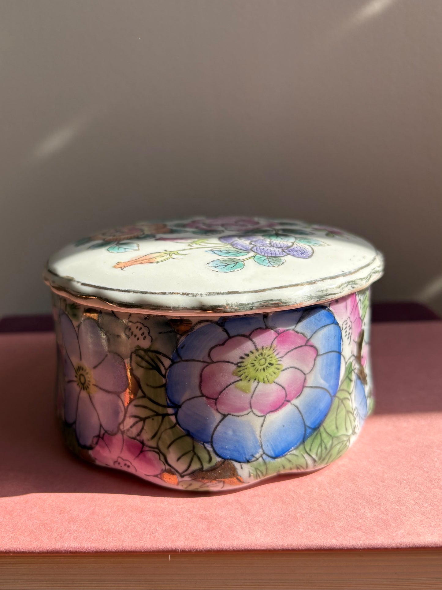 Hand-Painted Ceramic Trinket Box
