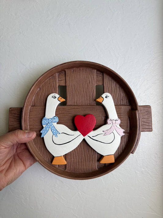 Ceramic Geese Plaque