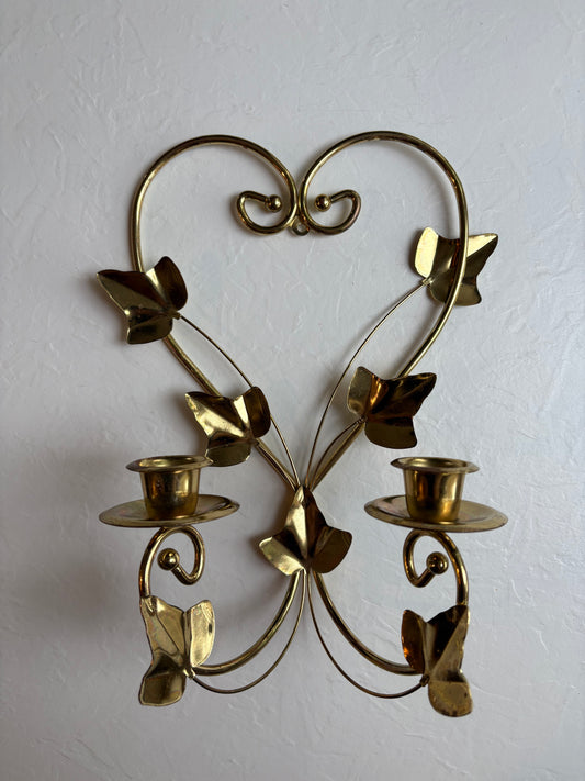 Gold-Tone Metal Wall Sconce