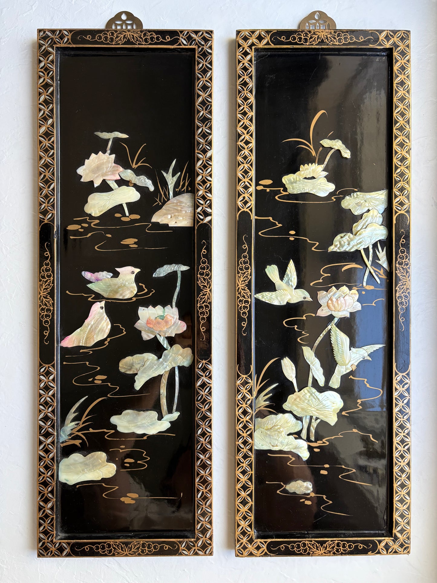 Black Lacquer Art with Mother-of-Pearl Inlay