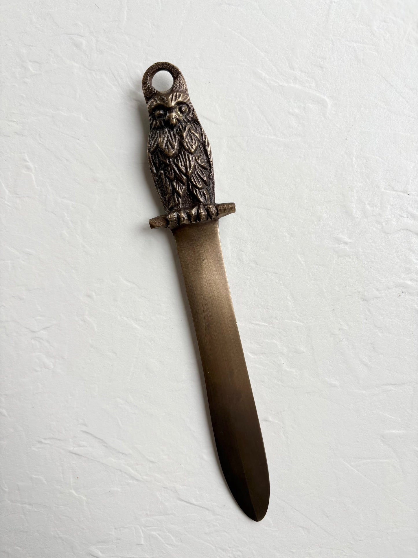 Brass-Plated Owl Letter Opener