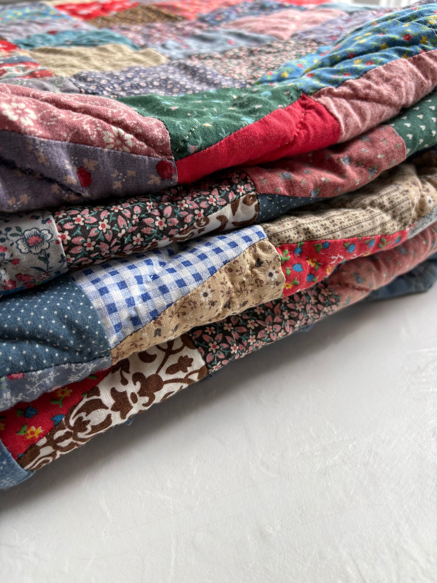 Vintage Handmade Patchwork Quilt
