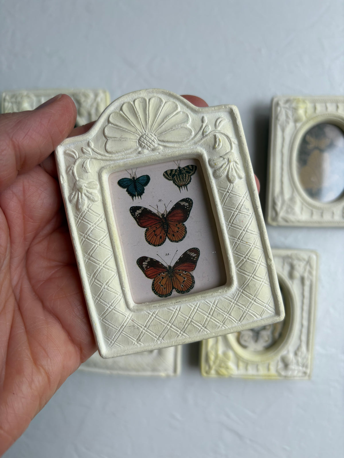 Miniature Frame with Butterfly Art