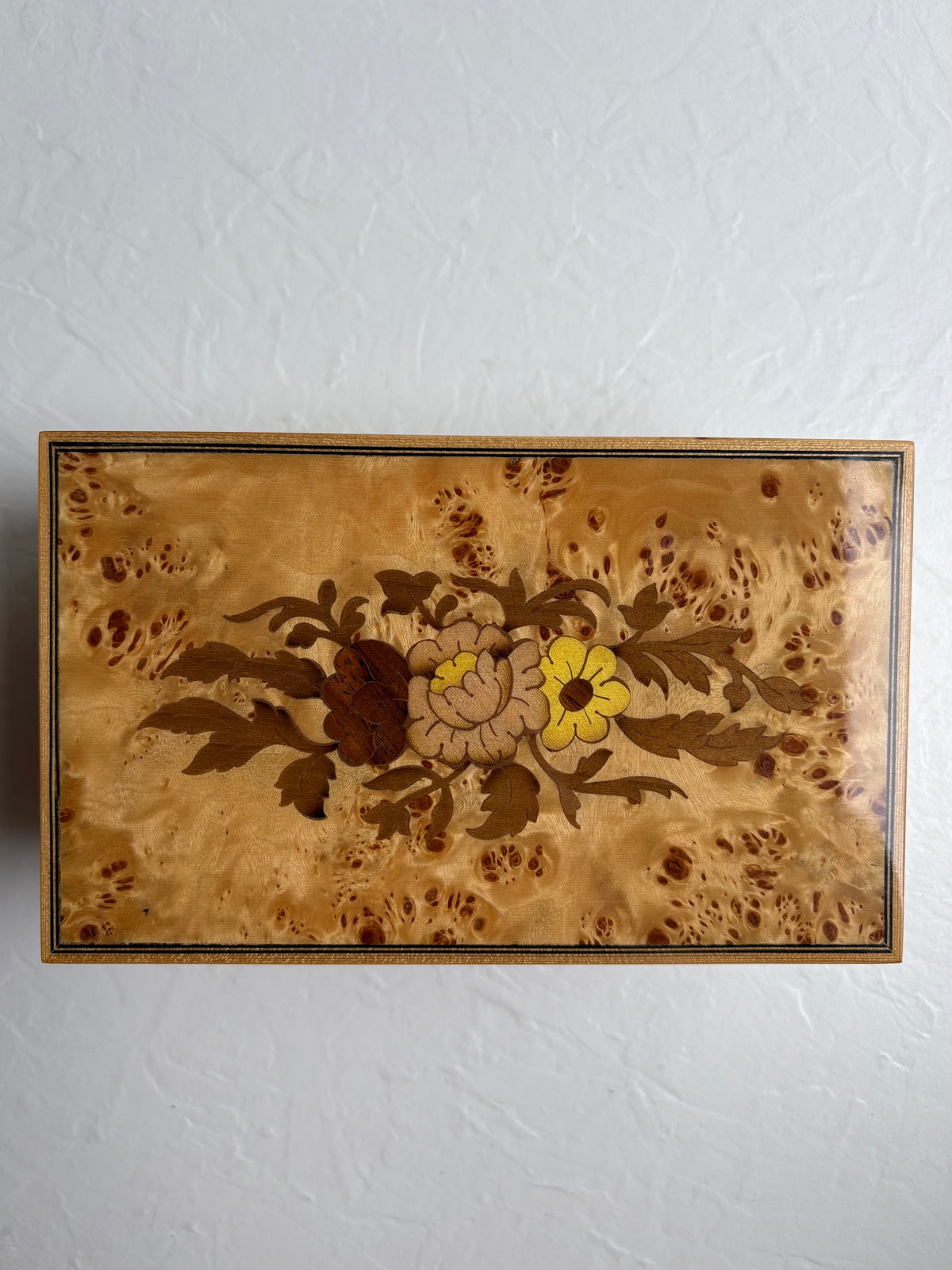 Italian Burl Wood Music Box