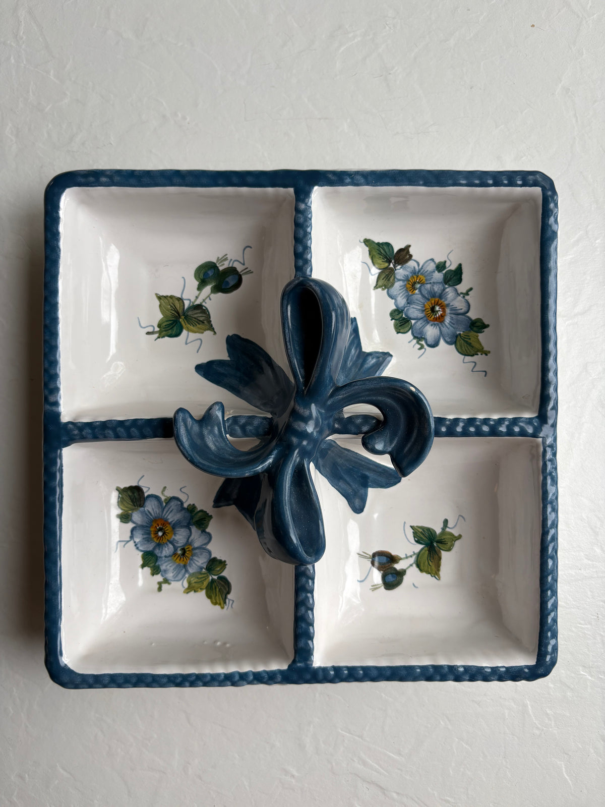 Gmundner Keramik Divided Dish with Bow