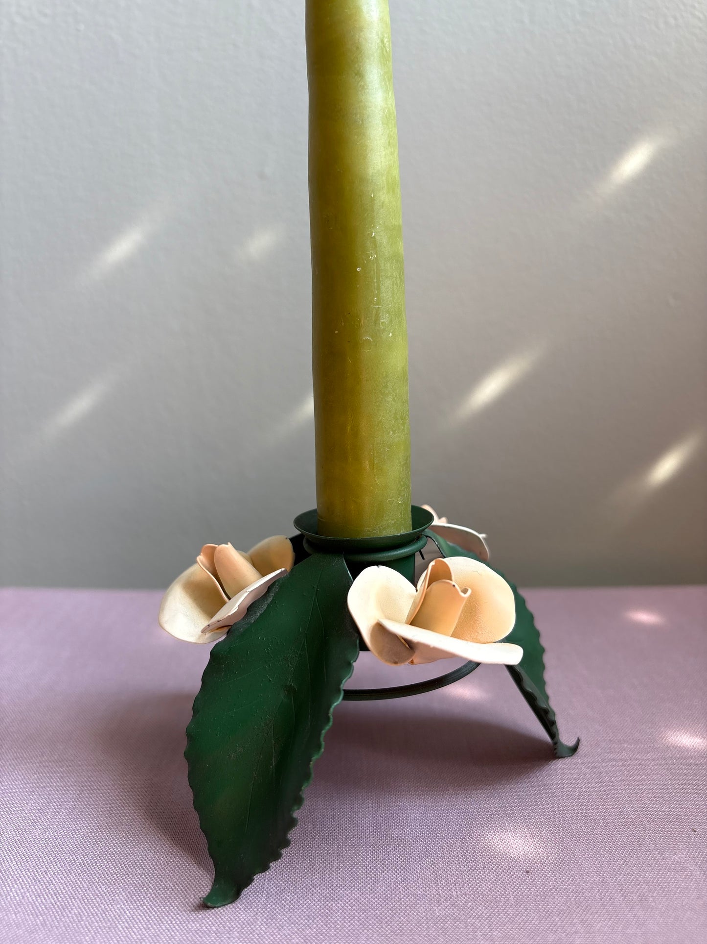 Floral Metal Candle Holder