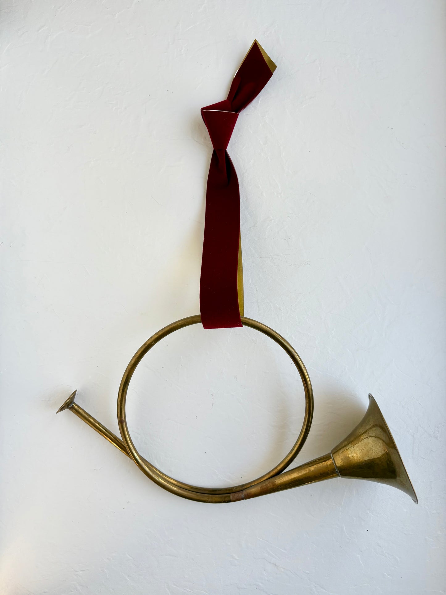 Brass Horn with Ribbon