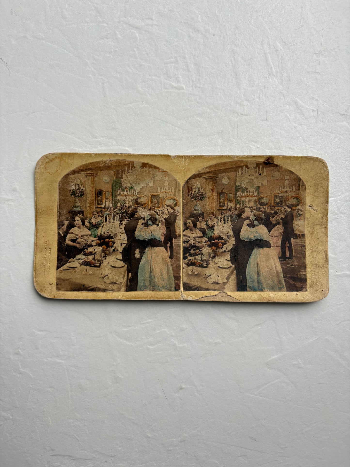 Stereoview Card Dancing Couple