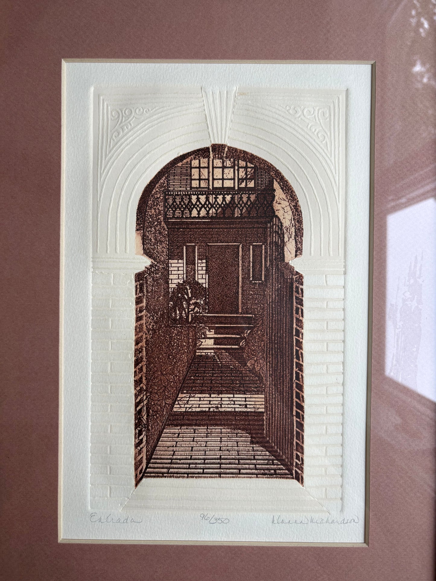 “Entrada” Signed Architectural Etching