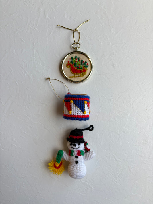 Vintage Handmade Needlecraft Ornaments