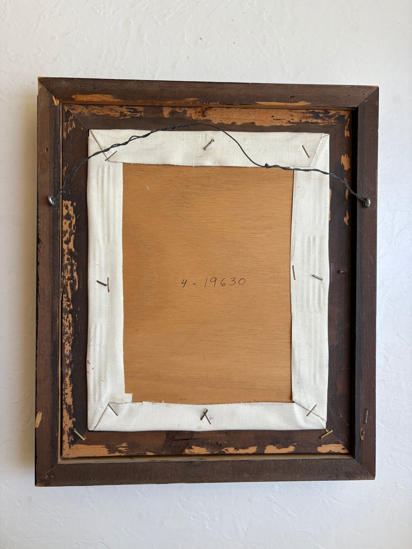 Floral Oil Painting in Wooden Frame