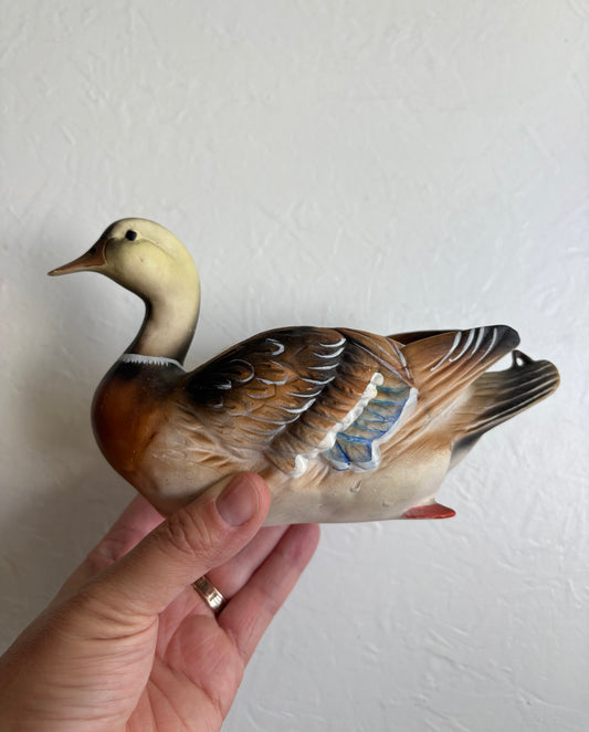 Hand-painted Duck Planter