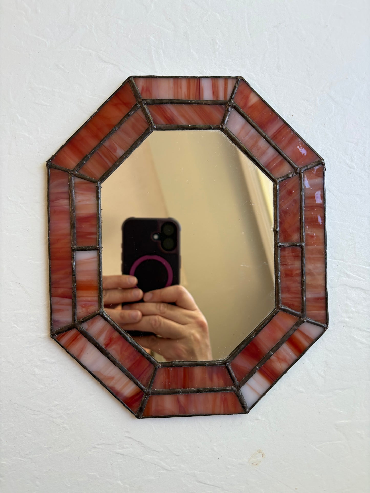 Stained Slag Glass Mirror