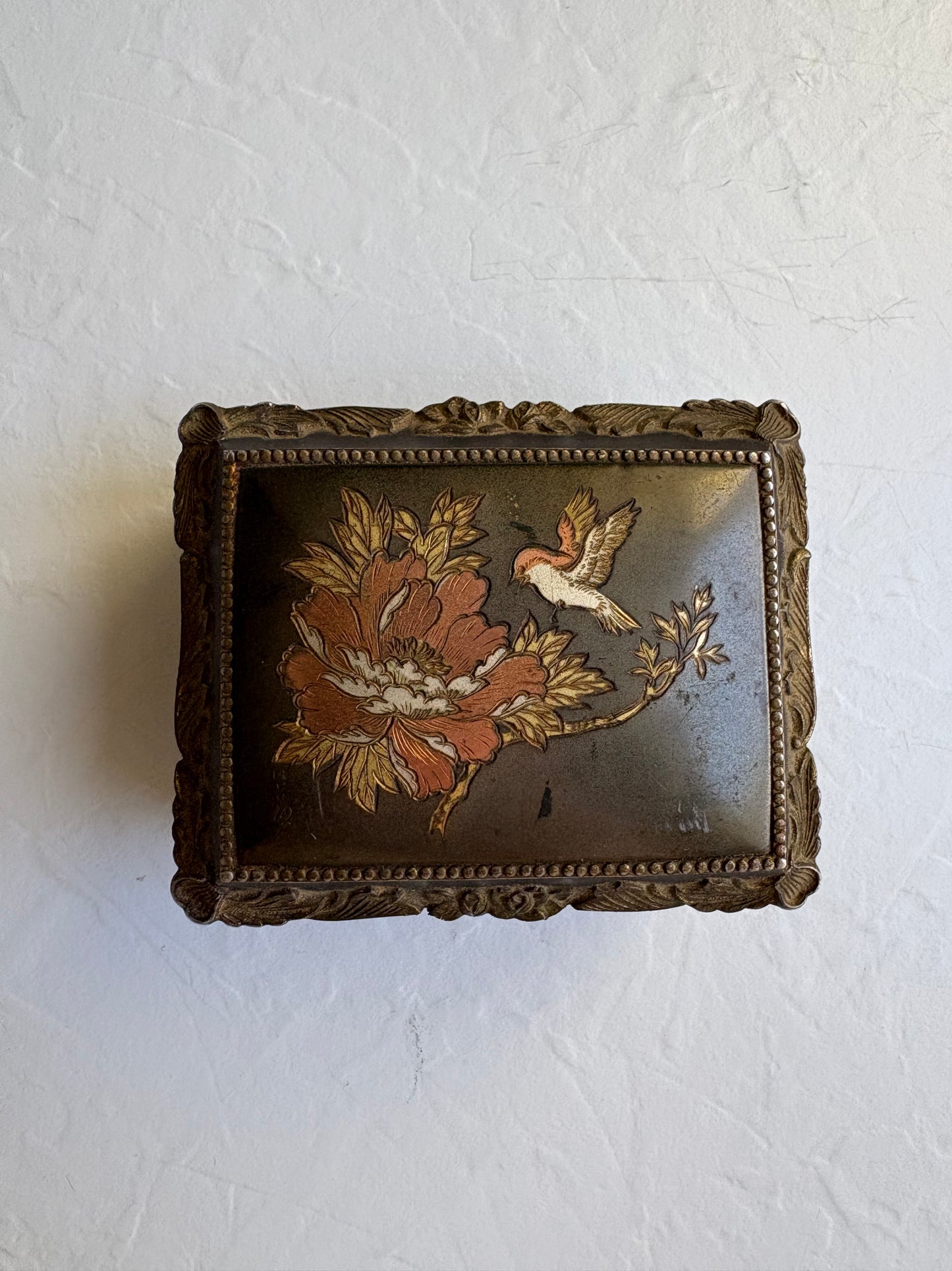 Music Box with Bird detail