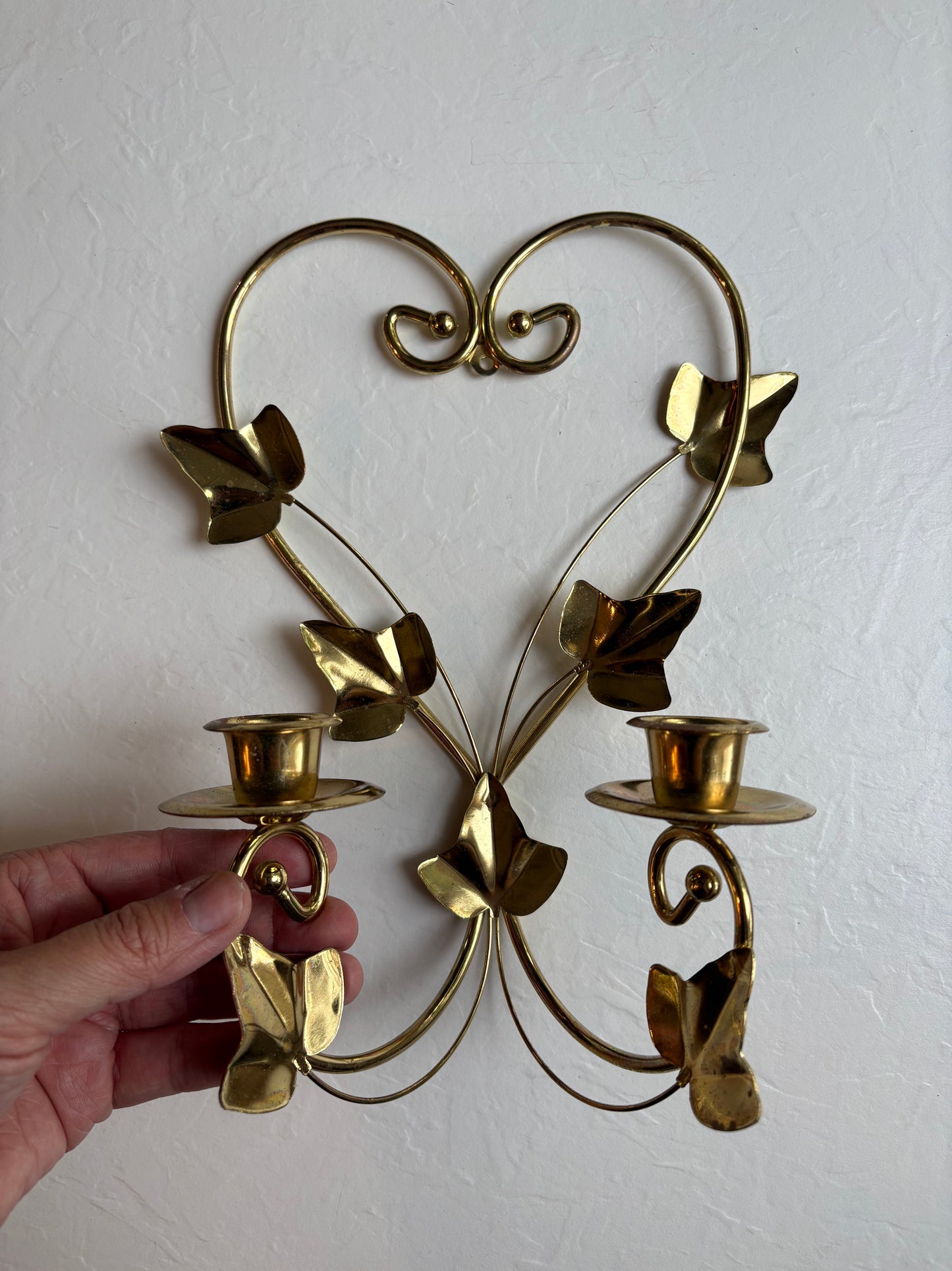 Gold-Tone Metal Wall Sconce