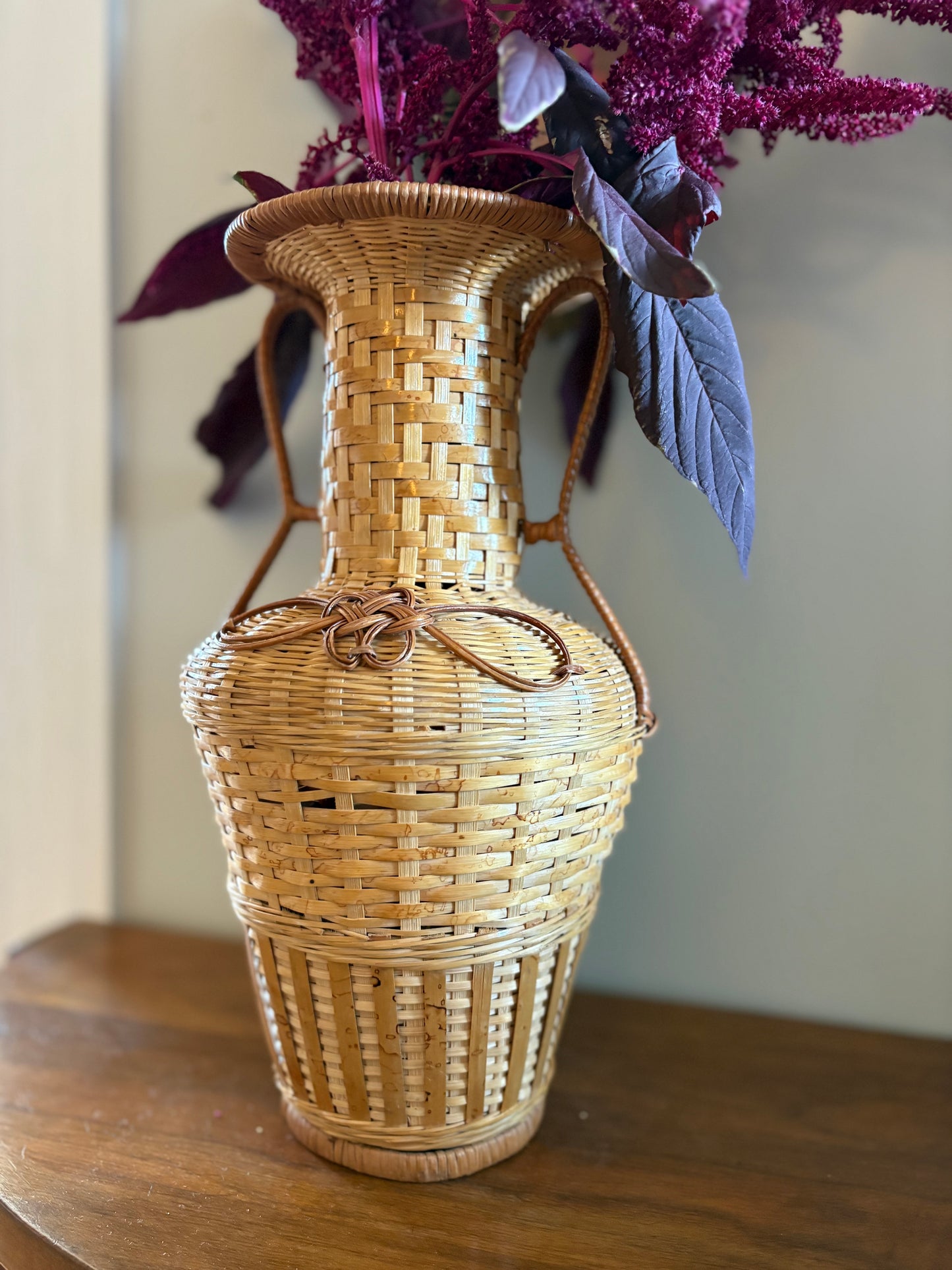 Woven Wicker Vase